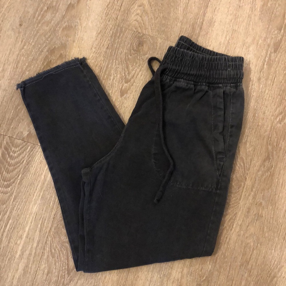 Zara Black Denim Joggers
